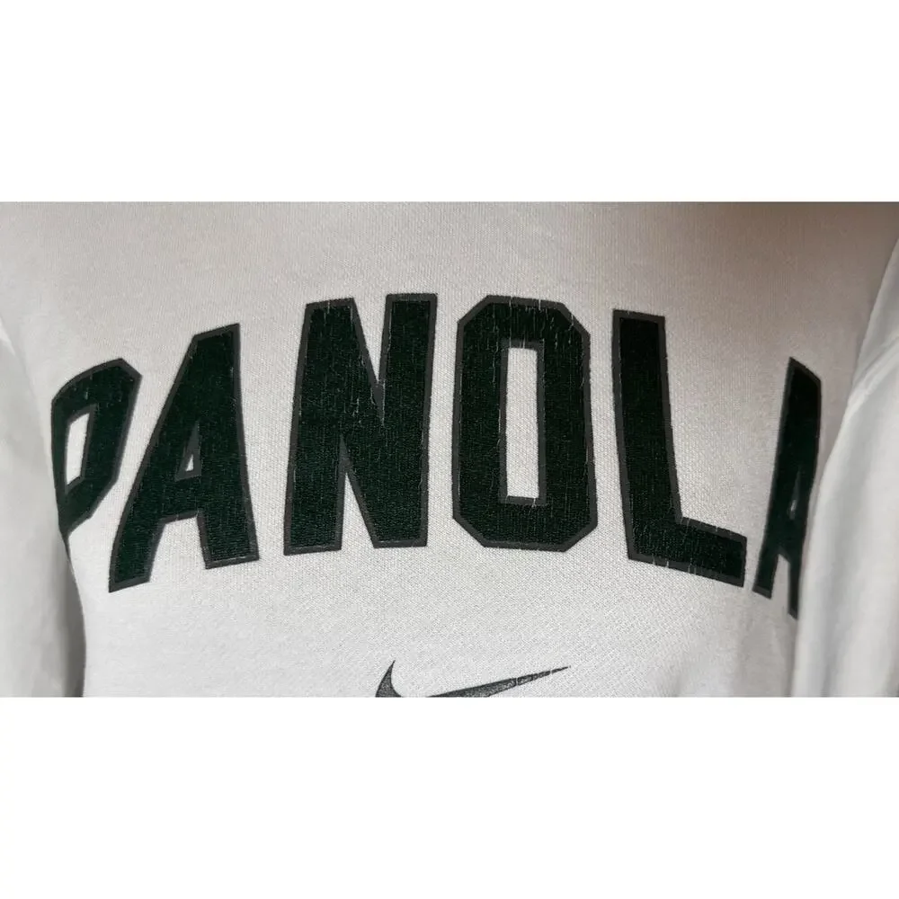 Nike‎ Panola White And Green Hoodie Sweatshirt XL Athleisure Comfort